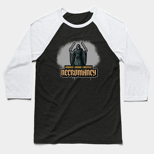 Necromancy Baseball T-Shirt by ArthellisCreations